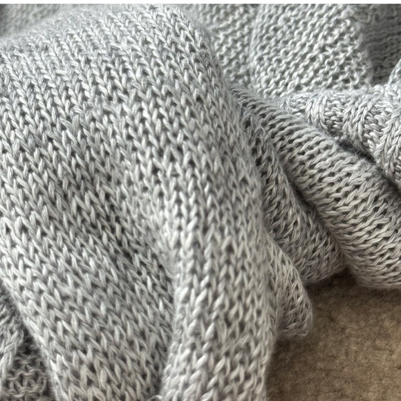 Eileen Fisher Cardigan Open Front Sweater Organic Linen Heather Grey Lightweight - Picture 13 of 16